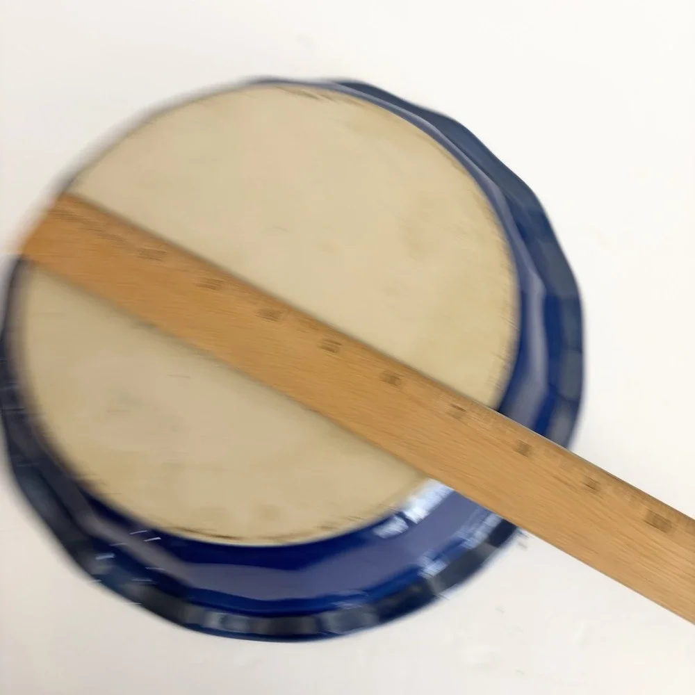 Emile Henry France Williams Sonoma Cobalt Blue Ruffle Edge Ceramic Pie Dish
